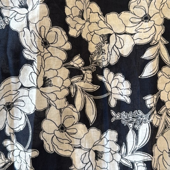 NWT J Crew Convertible beach sarong magnolia floral Sz Medium Navy/White coverup - Picture 4 of 10